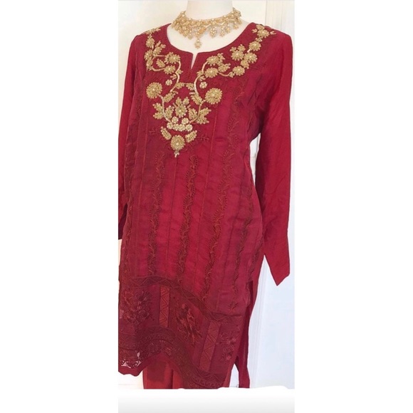 New- Kurti with matching bottom chest:40 - Picture 1 of 1